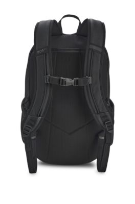 Faux-leather backpack, Black
