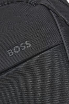 Faux-leather backpack, Black