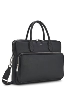 Leather document case, Black