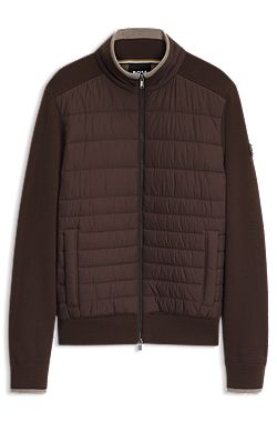 Veste zippée décontractée en laine vierge