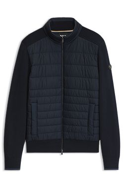 Veste zippée décontractée en laine vierge