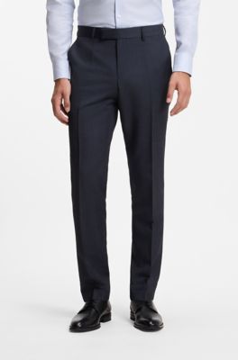 Slim-fit two-piece wool suit, Dark Blue