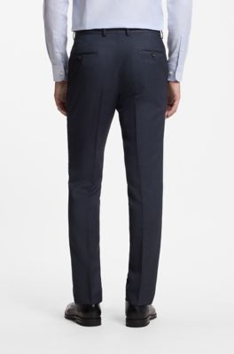 Slim-fit two-piece wool suit, Dark Blue