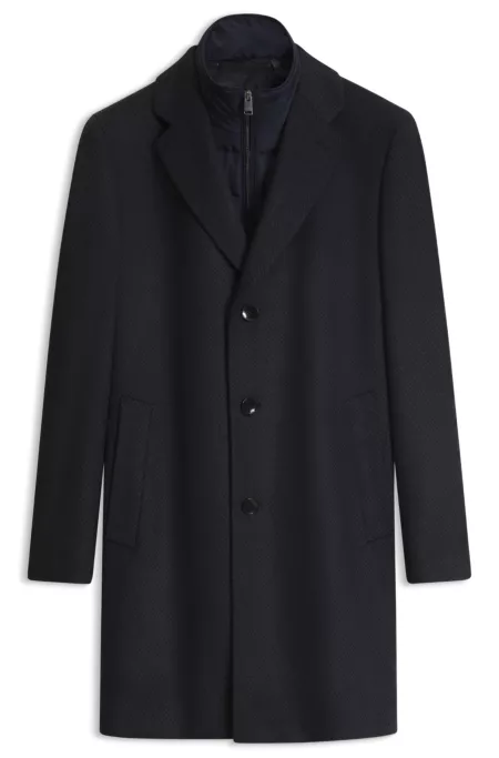 BOSS ONE slim-fit coat in wool and cashmere