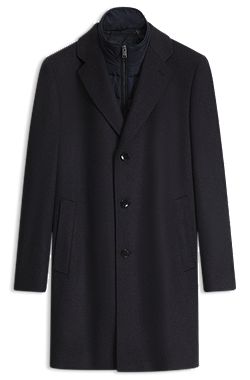 BOSS ONE slim-fit coat in wool and cashmere