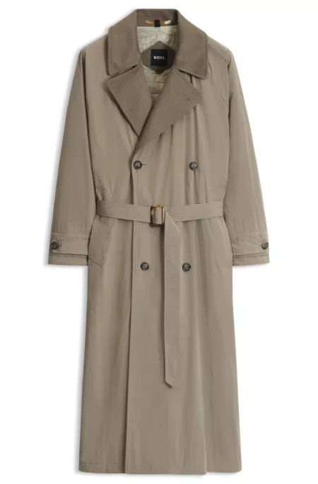 Relaxed-fit trench coat