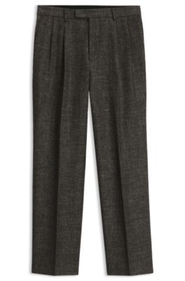 Wool-blend pants, Brown