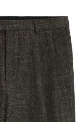 Wool-blend pants, Brown