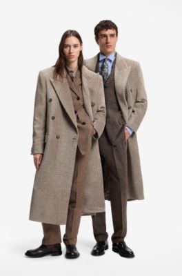 Manteau crois&eacute;, Brun chin&eacute;