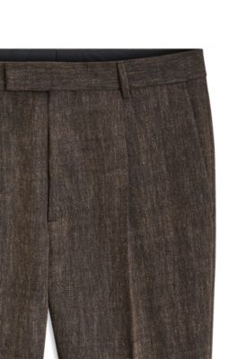 Pantalones de mezcla de lana, Marr&oacute;n