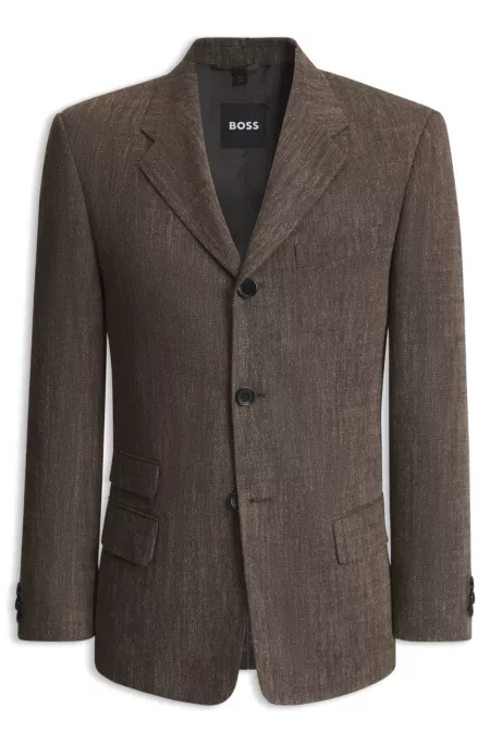 Wool-blend suit jacket