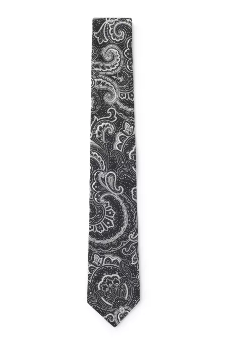Silk tie with allover print