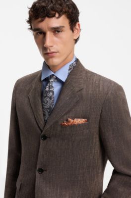 Silk pocket square, Dark Red