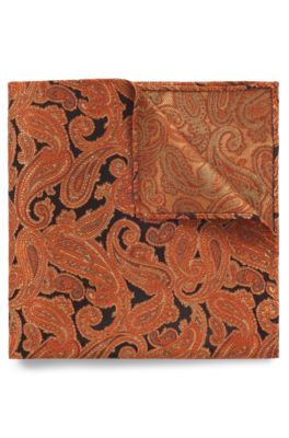 Silk pocket square, Dark Red