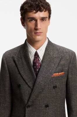 Silk pocket square, Dark Red