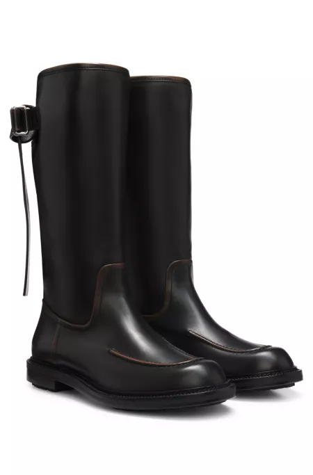 Leather boots