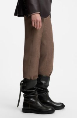 Leather boots, Black