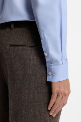 Chemise Slim en coton, bleu clair