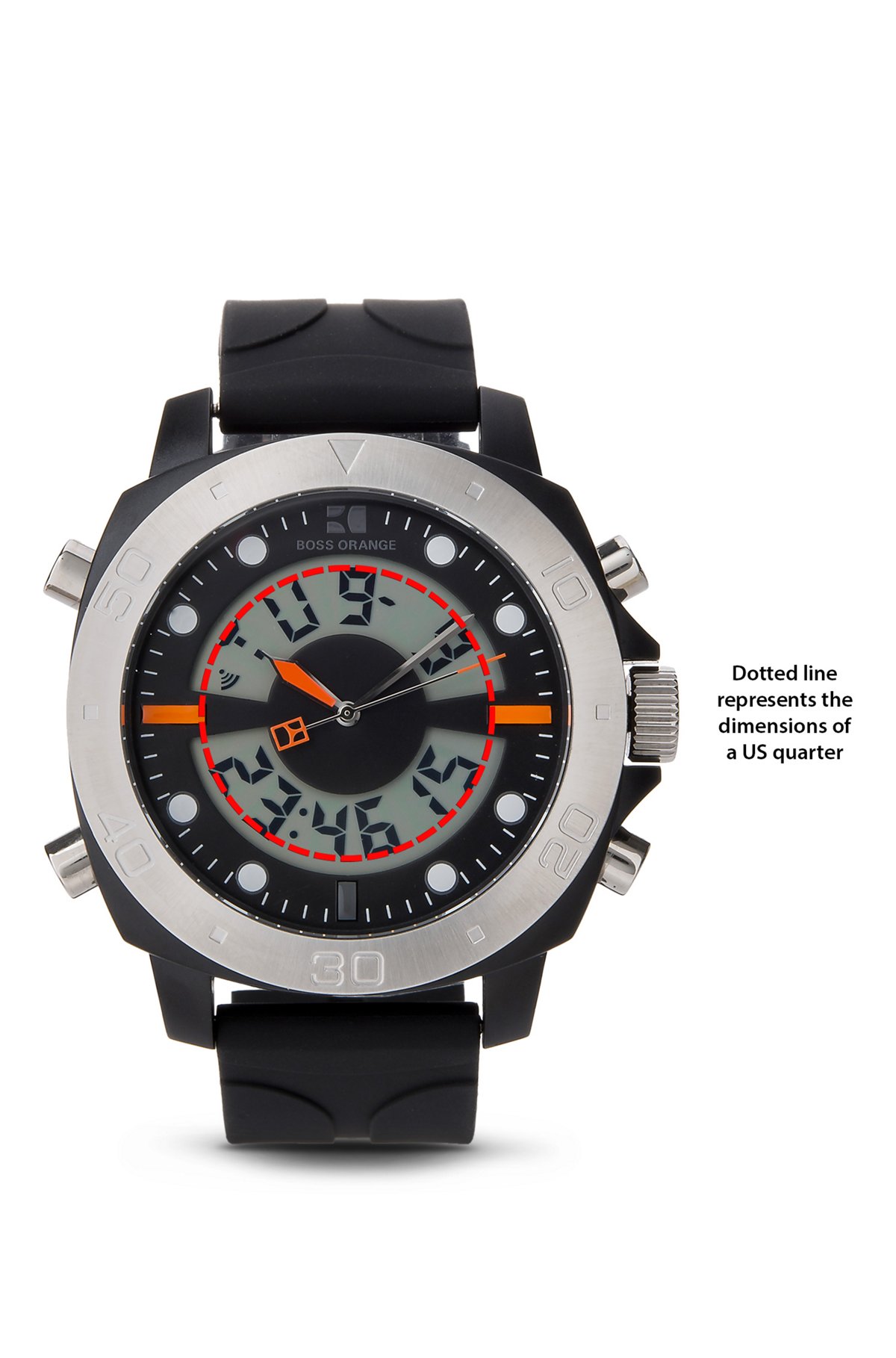 maandelijks compenseren cliënt BOSS - '1512678' | Analog Digital Silicone Strap Sporty Diver Watch