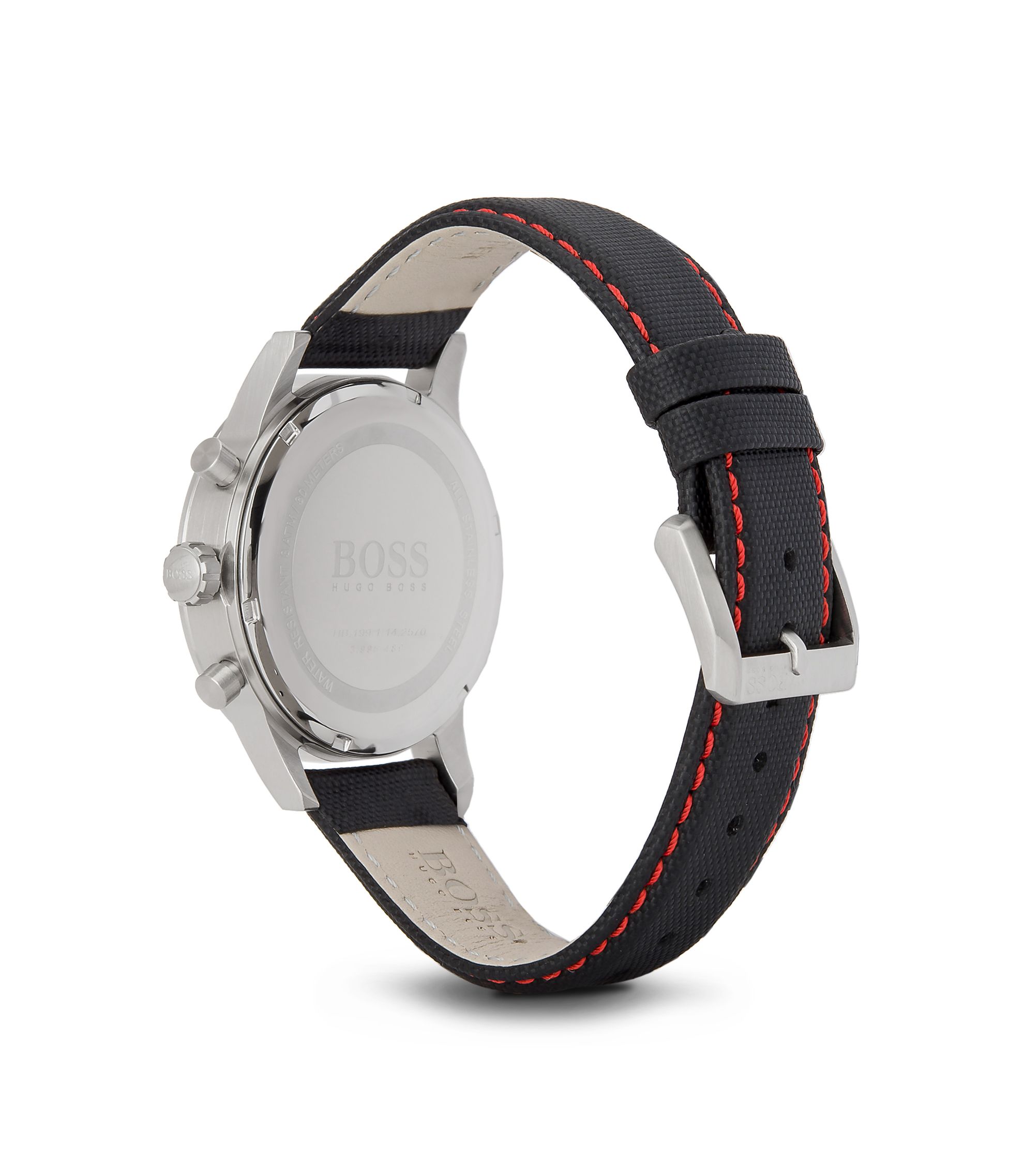 BOSS - '1512919' | Chronograph Black Canvas Strap Aeroliner Watch