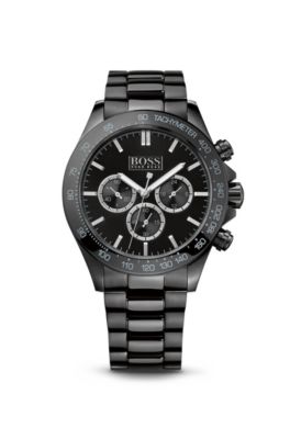 BOSS Quartz Chronograph - Plated Strap \'1512961\' Watch Black | Ionic Steel