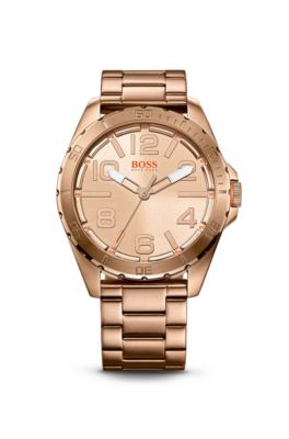 Mens rose gold discount hugo boss watch