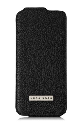 'Reflex IP5' | Leather iPhone 5/5s Flip Case, Black