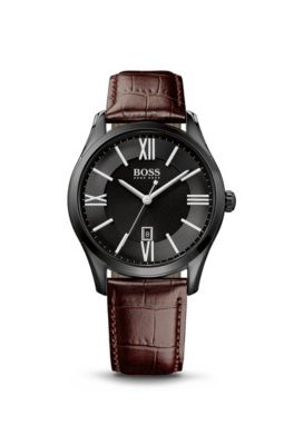 '1513023' | Brown Croc-Embossed Strap 3-Hand Quartz Ambassador Watch , Assorted-Pre-Pack