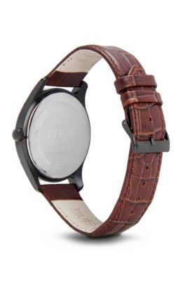'1513023' | Brown Croc-Embossed Strap 3-Hand Quartz Ambassador Watch , Assorted-Pre-Pack