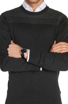 '1513091' | Leather Strap 2-Hand Quartz Slim Ultra Round Watch , Assorted-Pre-Pack