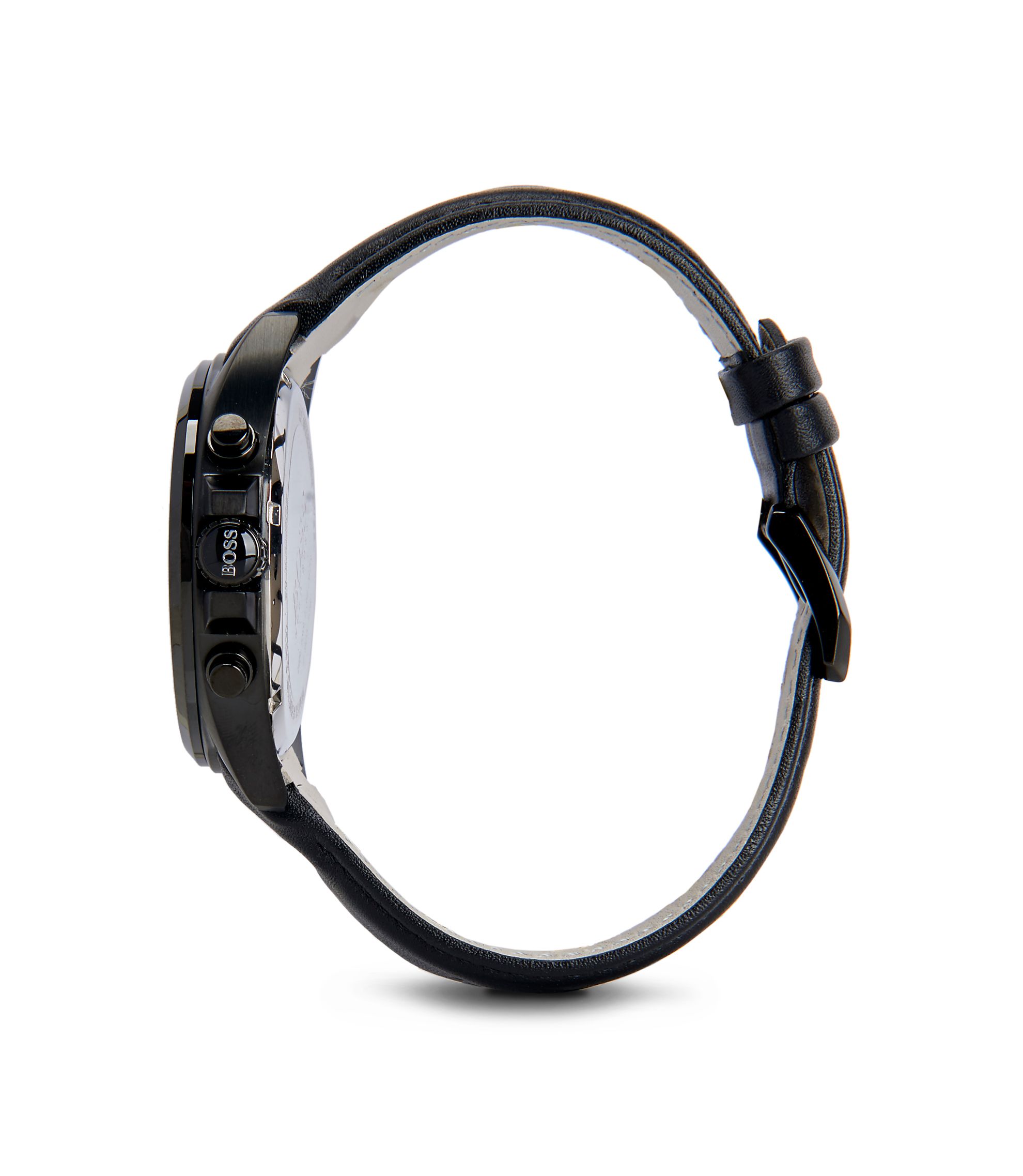 BOSS - '1513061' | Chronograph Black Leather Strap Driver Watch