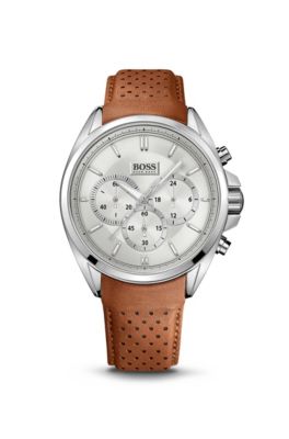 Boss leather watch online straps