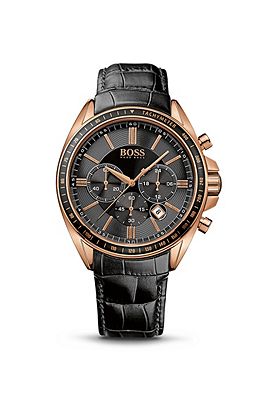 BOSS - '1513092'  Chronograph Leather Strap Driver Sport Watch