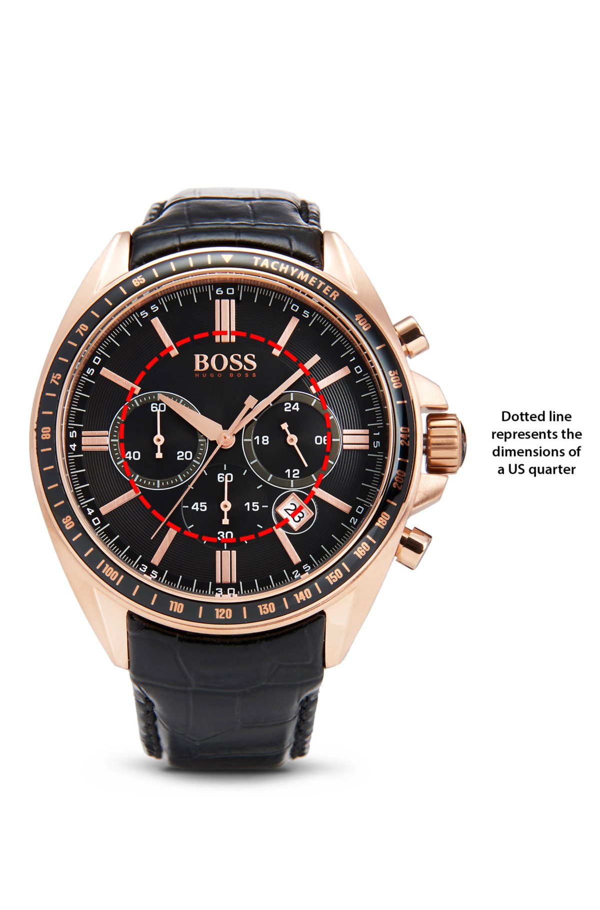 BOSS - '1513092'  Chronograph Leather Strap Driver Sport Watch