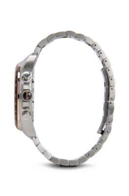 '1513094' | Chronograph Two-Tone Steel Bracelet Strap Driver Sport Watch, Assorted-Pre-Pack