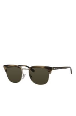 'BOSS 0667S' | Brown Lens Clubmaster Sunglasses, Assorted-Pre-Pack