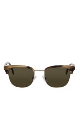 'BOSS 0667S' | Brown Lens Clubmaster Sunglasses, Assorted-Pre-Pack