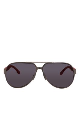 BOSS - Black Lens Carbon Fiber Aviator Sunglasses | BOSS 0669S