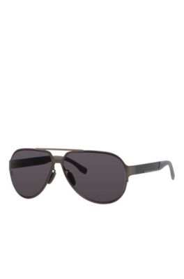 BOSS BOSS 0669S Black Lens Carbon Fiber Aviator Sunglasses