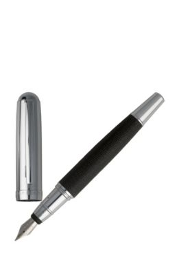 Advance Textured Leather Fountain Pen | HSU5982, Black