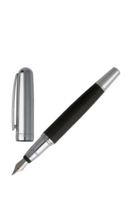 Advance Textured Leather Fountain Pen | HSU5982, Black