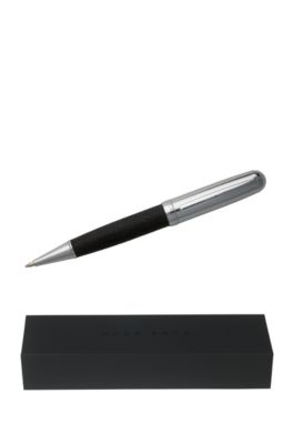 Advance Textured Leather Ballpoint Pen | HSU5984, Black