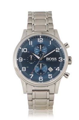 hugo boss men's chronograph quartz watch with stainless steel bracelet