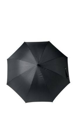 'Grid Golf' | Nylon Print Umbrella, Black