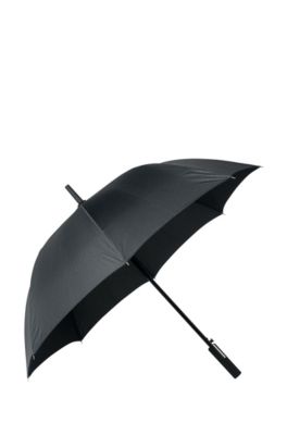 'Grid Golf' | Nylon Print Umbrella, Black
