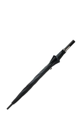 'Grid Golf' | Nylon Print Umbrella, Black