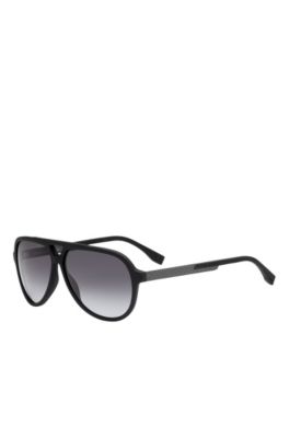 'BOSS 0731S' | Gray Lens Carbon Fiber Aviator Sunglasses, Assorted-Pre-Pack