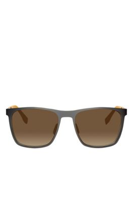 Gunmetal Flash Lens Rectangular Sunglasses | BOSS 0732S, Assorted-Pre-Pack