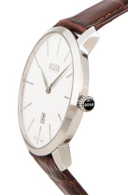Italian Leather Swiss Quartz Watch | 1513255, Assorted-Pre-Pack