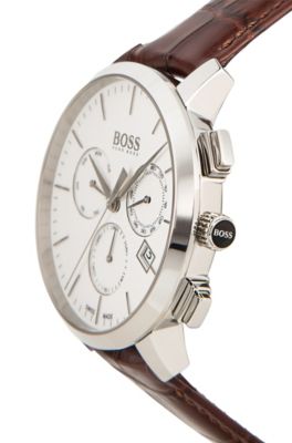 BOSS - Italian Leather Swiss Quartz Chronograph Watch | 1513263